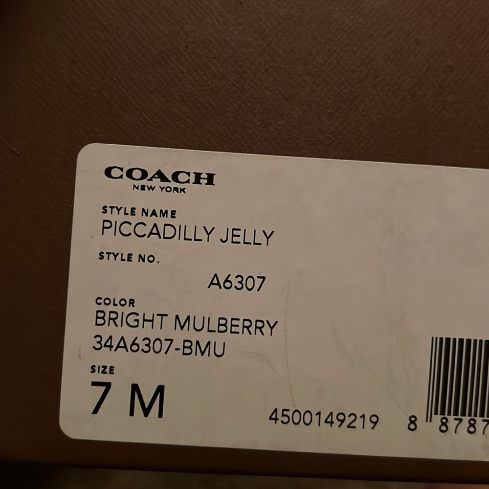 Coach womens picadilly jelly size 7M - Picture 4 of 5